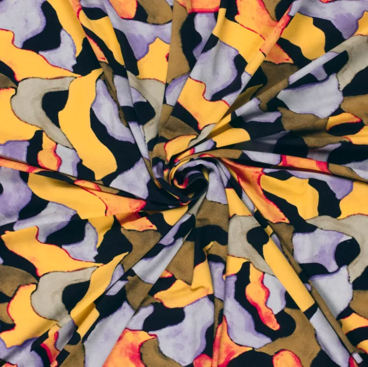 Viscose tricot abstract kleurenpatroon  -  My Image